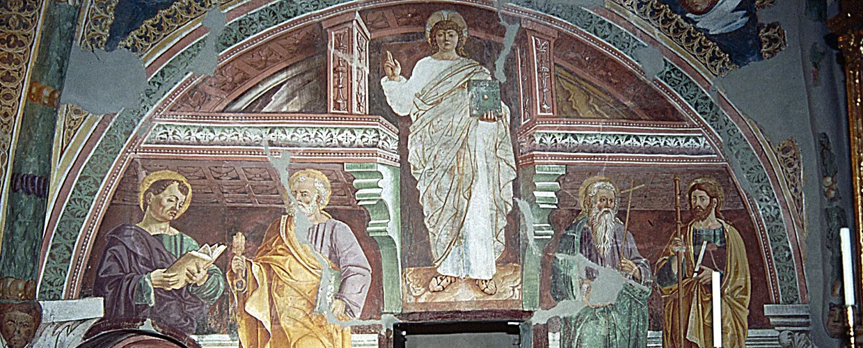 Particolare degli affreschi nella chiesa di S. Martino