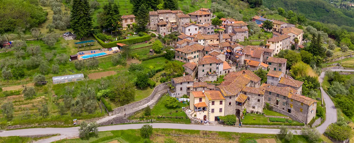 Veduta aerea di Pescaglia