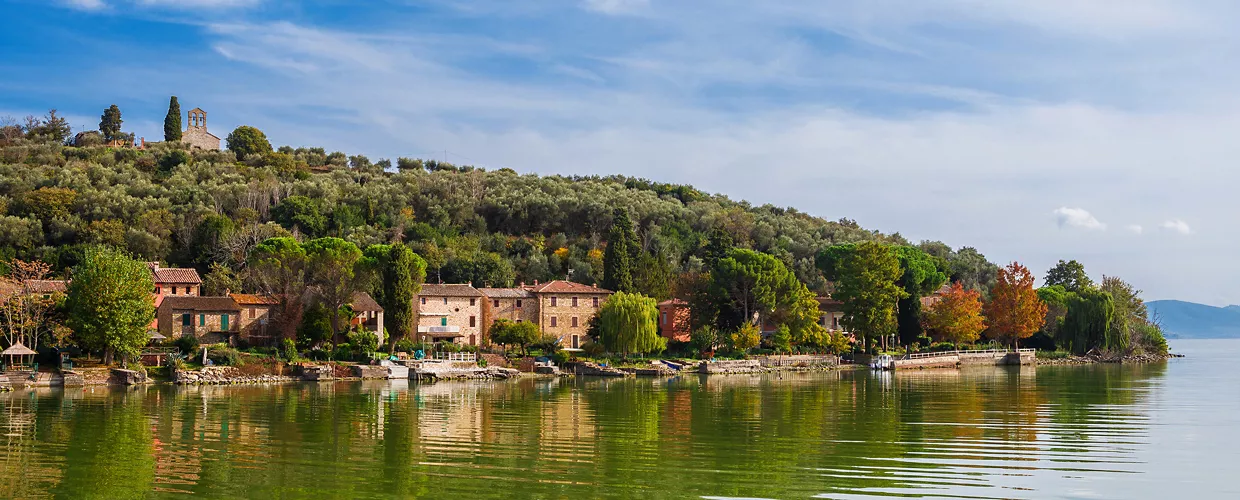 L’Isola Maggiore sul lago Trasimeno.