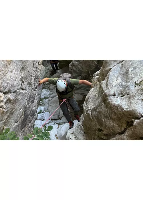 Discesa alpinistica della Forra Fossile di Valgrande 