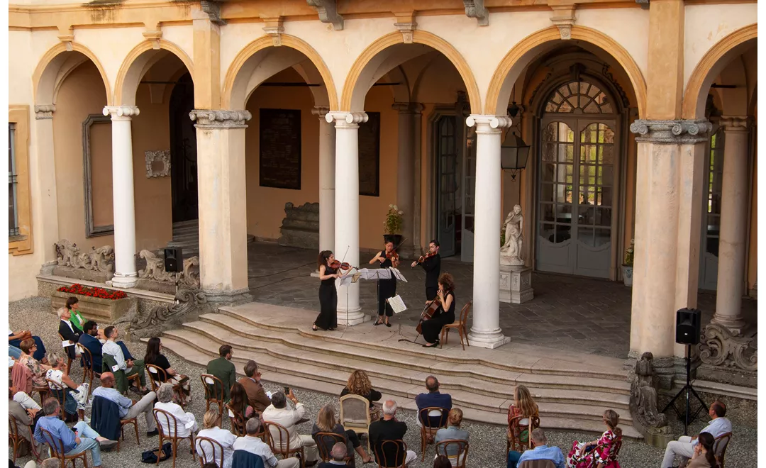 Il Quartetto Nerida a Villa Belgiojoso, Merate (LC), durante un’edizione precedente di Musica con Vista 