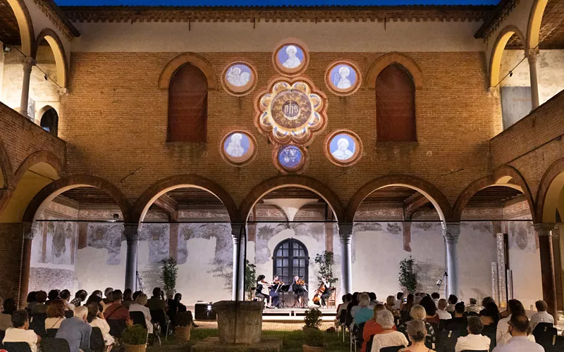 Quatuor Mona al Museo di Casa Romei, Ferrara, durante un’edizione precedente di Musica con Vista