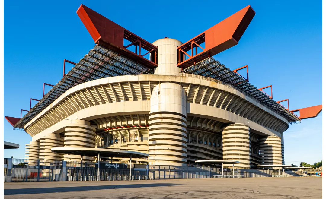 L’esterno dello stadio G. Meazza di Milano