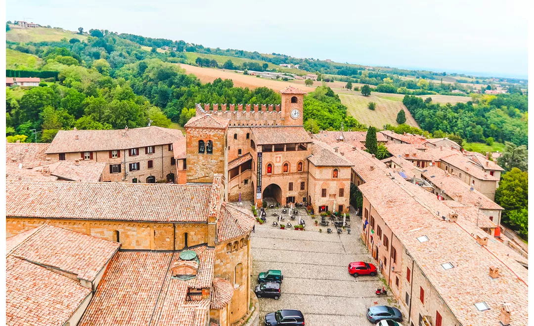 Castell'Arquato, veduta dall'alto della fortezza