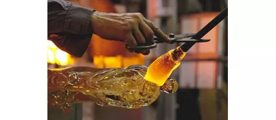 Murano: Dimostrazione di soffiatura artistica del vetro con regalo di vetro