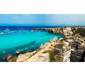 Favignana y Levanzo: Excursión en barco desde Trapani + Comida