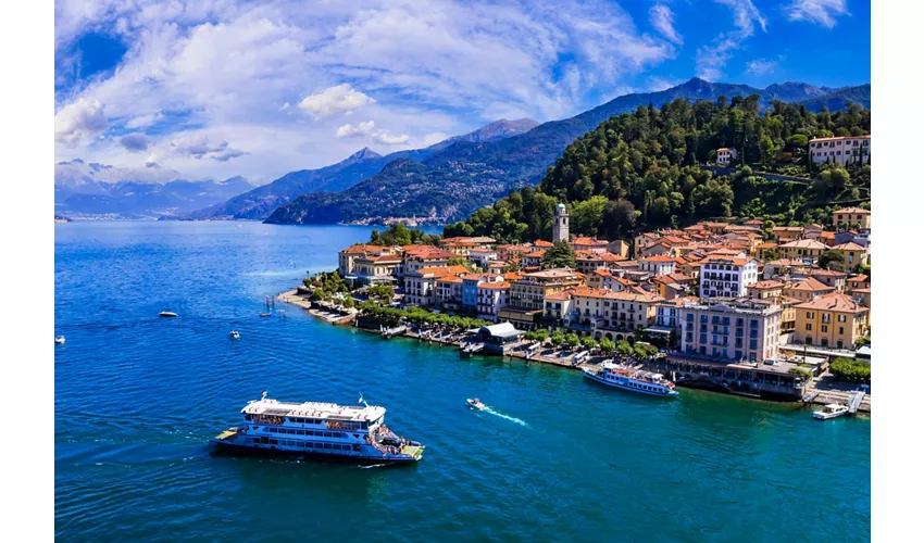 Lago Como y Bellagio: Crucero en barco desde Milán