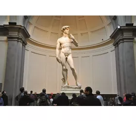 Galleria dell'Accademia e degli Uffizi: Tour guidato + viaggio di andata e ritorno da Roma