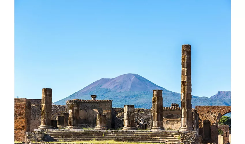 Pompei e il Vesuvio: Tour guidato da Roma + pranzo