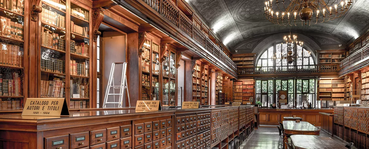 Sala di lettura ex Gesuitica della Biblioteca Nazionale Braidense di Milano