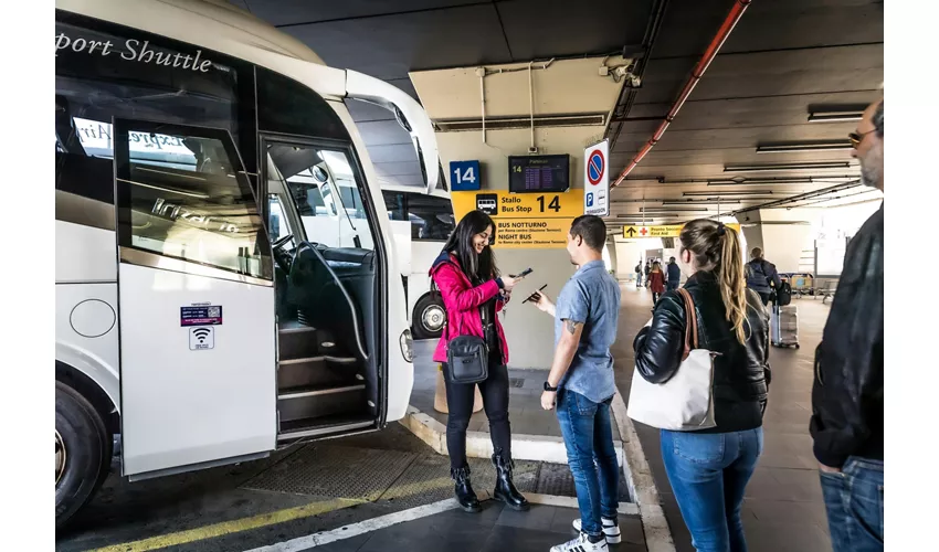 Aeropuerto de Fiumicino: Traslado en autobús de ida desde Roma Termini