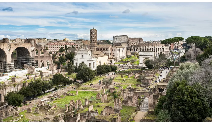 Colosseo, Arena, Foro Romano e Palatino + Tour in autobus