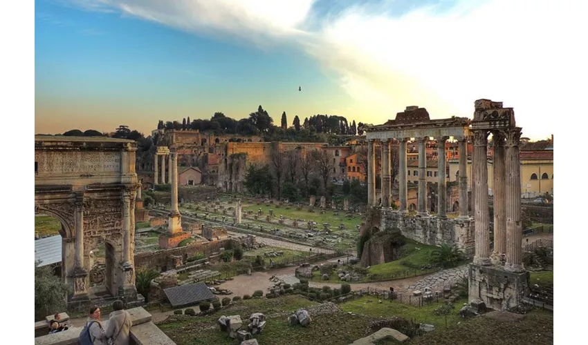 Colosseo, Foro Romano e Palatino + Tour guidato semi-privato in inglese