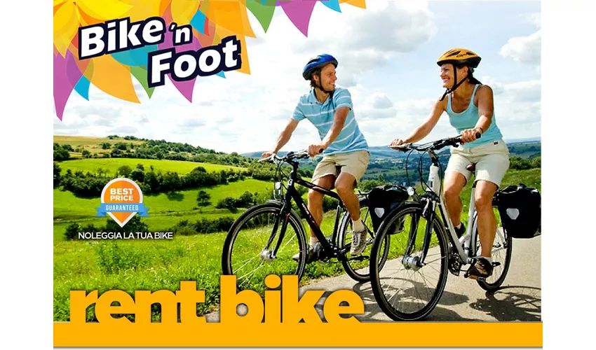 Alquiler de bici amarilla en el lago de Garda