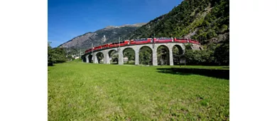 Tren Rojo Bernina y Tren de los Glaciares: Excursión de un día desde Milán