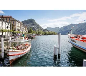 Varenna, Bellagio e Lugano: Tour guidato da Milano + tour in barca sul Lago di Como