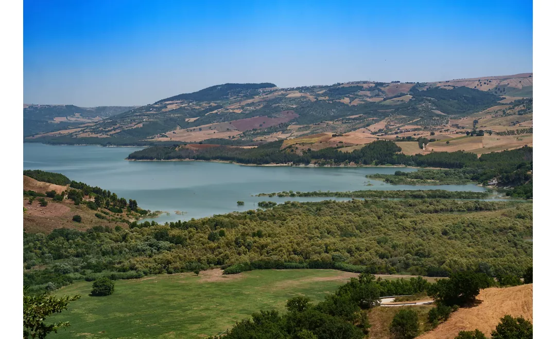 Lake of Occhito near Gambatesa, Molise, Italy
