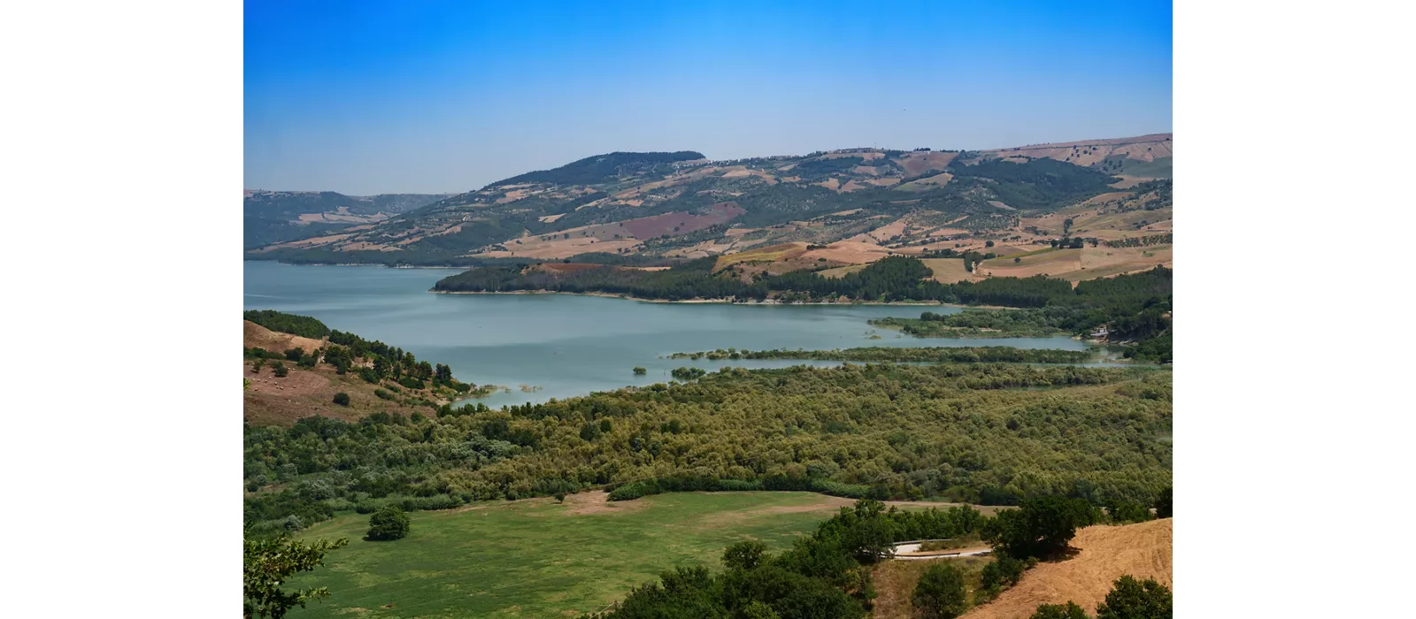 Lake of Occhito near Gambatesa, Molise, Italy