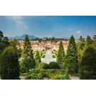 The Palazzo Estense in Varese, italy. Panoramic view form a hill