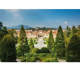The Palazzo Estense in Varese, italy. Panoramic view form a hill