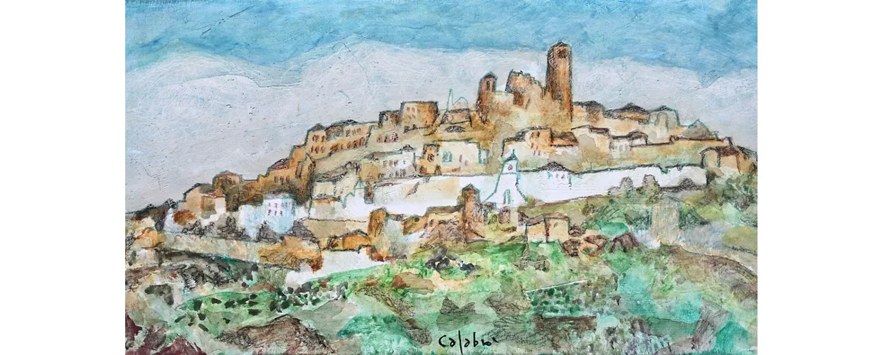 Vico Calabrò, Veduta di Feltre, 2008, cera su t